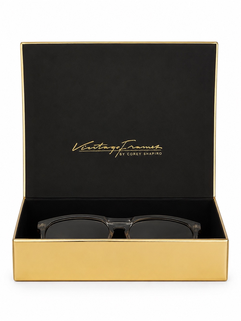 Full Inclusion Vintage Frames Smoke Gradient Sunglasses